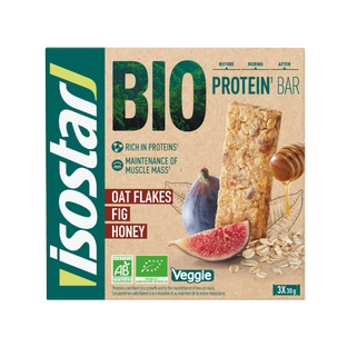 ISOSTAR Barrita Protein BIO de avena, higos y miel